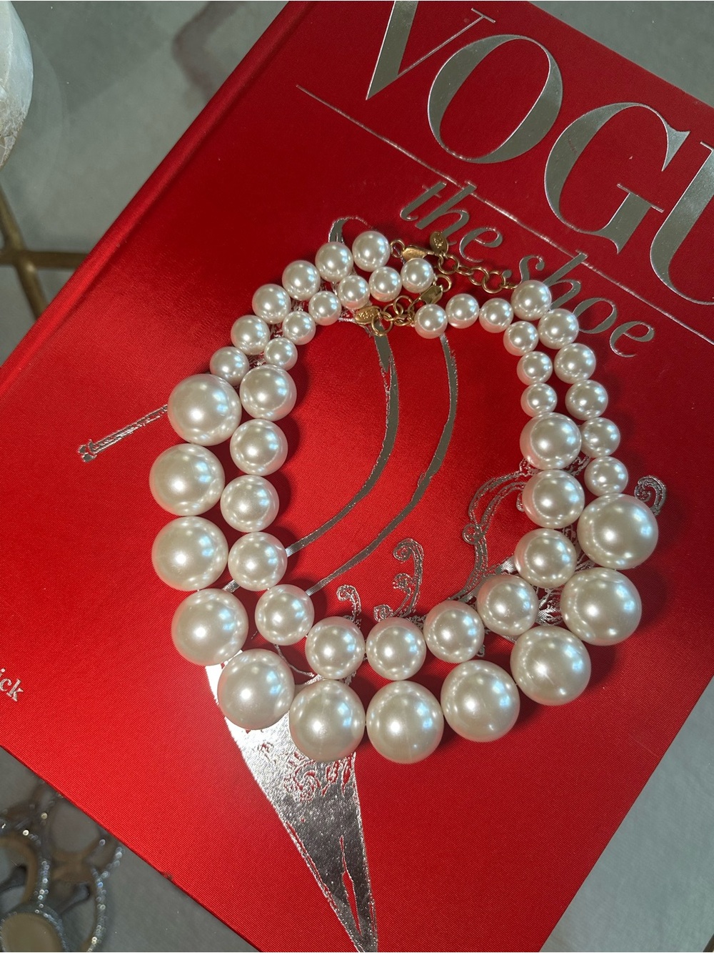 Zara White Layered Pearl Necklace